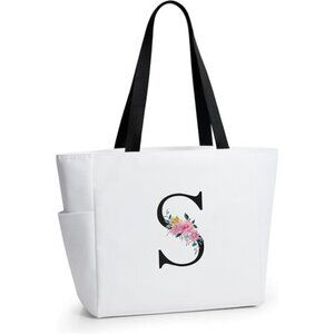 Personalized Beach Tote Bag Beige-s